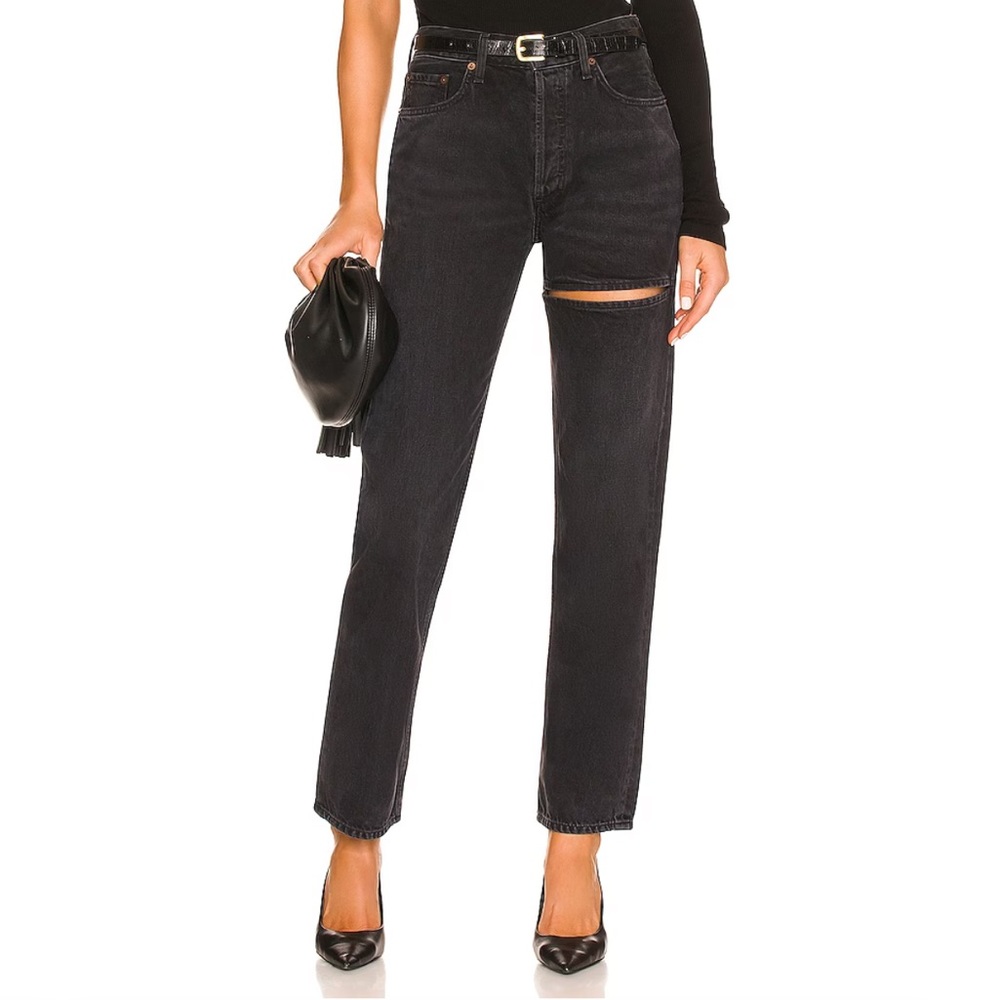 Lana Straight in Descent (Washed Black)